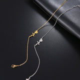 Unique Link Chain Bracelet 14K Yellow Gold Women Engagement Jewelry