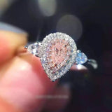 Heart Zircon Gemstone Engagement Ring For Women Jewelry