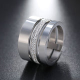 Luxury Diamond Ring set 3 Layers Engagement Women Jewelry 