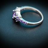 Natural Alexandrite Ring 925 Sterling Silver Purple Color Change Women's Jewelry