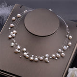 Baroque Freshwater Pearl Necklace Wedding Women Anniverssary Jewelry