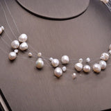Baroque Freshwater Pearl Necklace Wedding Women Anniverssary Jewelry