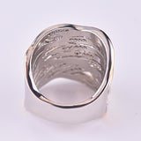 Vintage Silve Yellow Gold Ring Women's Ring Shiny Two Tone 
