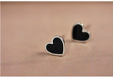 Real 925 Sterling Silver Heart Stud Earrings Engagement Women Girls Love jewelry Wedding Gifts