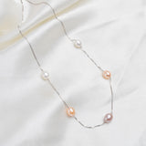 Genuine Freshwater Pearl Pendant Necklace 925 Silver Chain For Women Jewelry