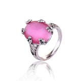 Big Topaz Stone Ring for Women Big Elastic Stretch Jewelry