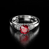 Luxury Amethyst Gemstone Ring Silver Anniverssary Gift Jewelry