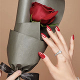 Luxury Amethyst Gemstone Ring Silver Anniverssary Gift Jewelry