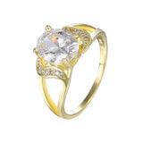 Amethyst Silver Gemstone Ring AAA Austrian CZ Women's Engagement JewelryAmethyst Gemstone Engagement Ring Silver Women Wedding Jewelry