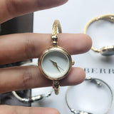 Vintage Retro Quartz Watch Women Bracelet WristWatch 14K Yellow Gold Silver