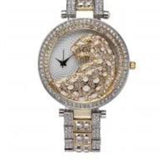 Luxury 14K Gold Diamond Leopard Quartz Watch Bling Casual Watch Women Clock JewelryCasual Diamond Watch Leopard Women Quartz Watch 14K Gold Clock Jewelry