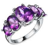 Alexandrite Ring 925 Sterling Silver Purple Women's Engagement Jewelry