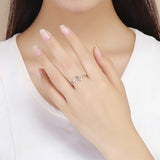 White Sapphire Gemstone Ring 925 Silver Women's Engagement Jewelry