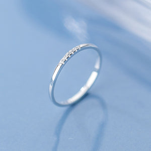 Genuine 925 Sterling Silver Ring Cute Round Women's Fine Jewelry