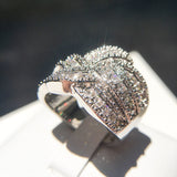 Blue Zircon Gemstone Engagement Ring 925 Silver Women Jewelry