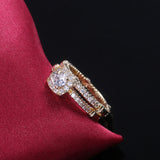 princess-white-saphire-bridal-ring-set-14k-rose-gold-womens-engagement-jewelry