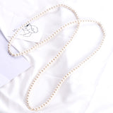 Luxury Long Fresh Water Pearl Necklace Beaded Trinket Strand Women Jewelry
