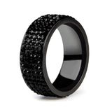 Black Zircon Ring For Women Wedding Jewelry