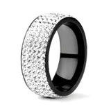 Black Zircon Ring For Women Wedding Jewelry