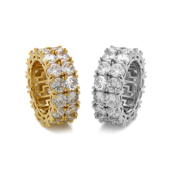 White Gemstone Engagement Ring Zircon Gold for Women Jewelry