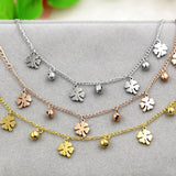 Gold Rose Bell Flowers Anklets For Women Titanium Steel Jewelry