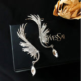 Exquisite Angel wings Rhinestone Dangle Earrings Women's Jewelry
