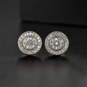 Vintage Black Gemstone Stud Earrings 14k Rose Gold Women's Party Jewelry