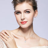 White Enamel Clear Zircon Stud Earring 925 Sterling Silver Jewelry