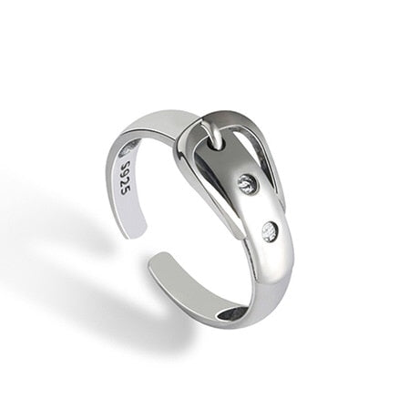 Luxury Silver belt Ring Ladies Sterling Fine Jewelry For Women