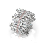 Luxury Silver Zircon Gemstone Ring for Women Engagement Jewelry