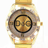 luxury DQG watch crystal quartz Women's gold silver Wristwatch