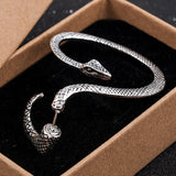 vintage-silver-twining-snake-earrings-stud-cuff-womens-style-jewelry