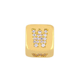 Custom Letter Bangle Bracelet 14K Yellow Gold Women Anniverssary Jewelry
