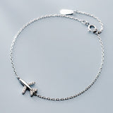 HandMade Aircraft Airplane Bracelet 925 platinum Bracelet Women's Jewelry 