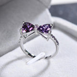 Luxury Purple Zircon Wedding Ring For Women Engagement Jewelry