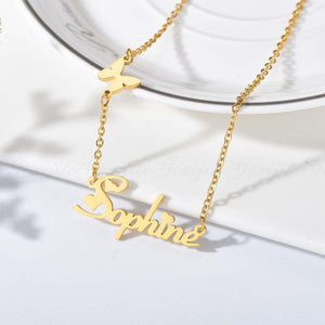 custom-gold-letter-nameplate-necklace-butterfly-stainless-steel-choker-necklace