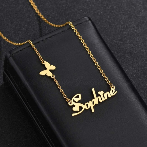 custom-gold-letter-nameplate-necklace-butterfly-stainless-steel-choker-necklace