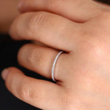 Classic White Sapphire Ring Gemstone Women Wedding Fine Jewelry