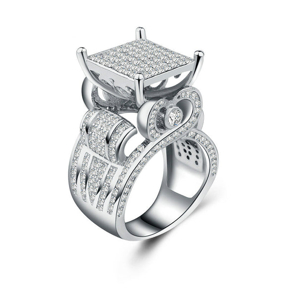 Bling Zircon Gemstone Wedding Ring for Women Engagement Jewelry