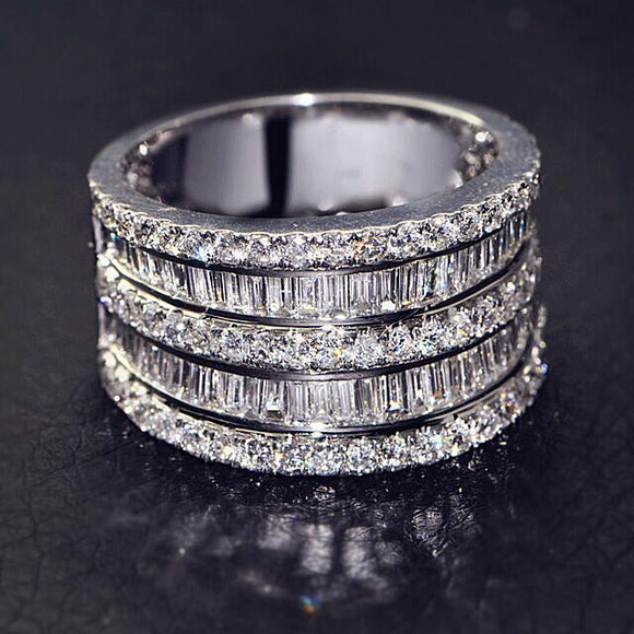 Zircon Gemstone Engagement Rings S925 for Women Wedding Jewelry