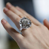 Round cut Zircon Engagement Ring 925S for Women Party Jewelry