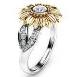 sunflower-party-rings-rhinestone-accessory-sunflower-charm-rhinestone-jewelry