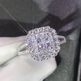 2.1Ct Moissanite Ring 925 Silver Diamond Women Wedding Jewelry