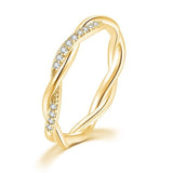 White Zircon Gemstone Ring For Women Engagement Silver Jewelry