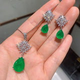 genuine-emerald-gemstone-jewelry-set-earrings-pendant-necklace-925s-silver