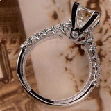Princess Cut Wedding Ring Women Anniversary Gift Jewelry