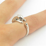 Vintage Silver Animal Ring Mouse Pet Cute Gilrs Jewelry