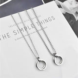 Long Chain Pendant Necklace Women Silver Jewelry