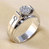 Luxury White Zicon Engagement Ring Women Wedding Band Jewelry