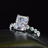 Sparking Moissanite Engagement Ring Set 925 Silver For Women Jewelry